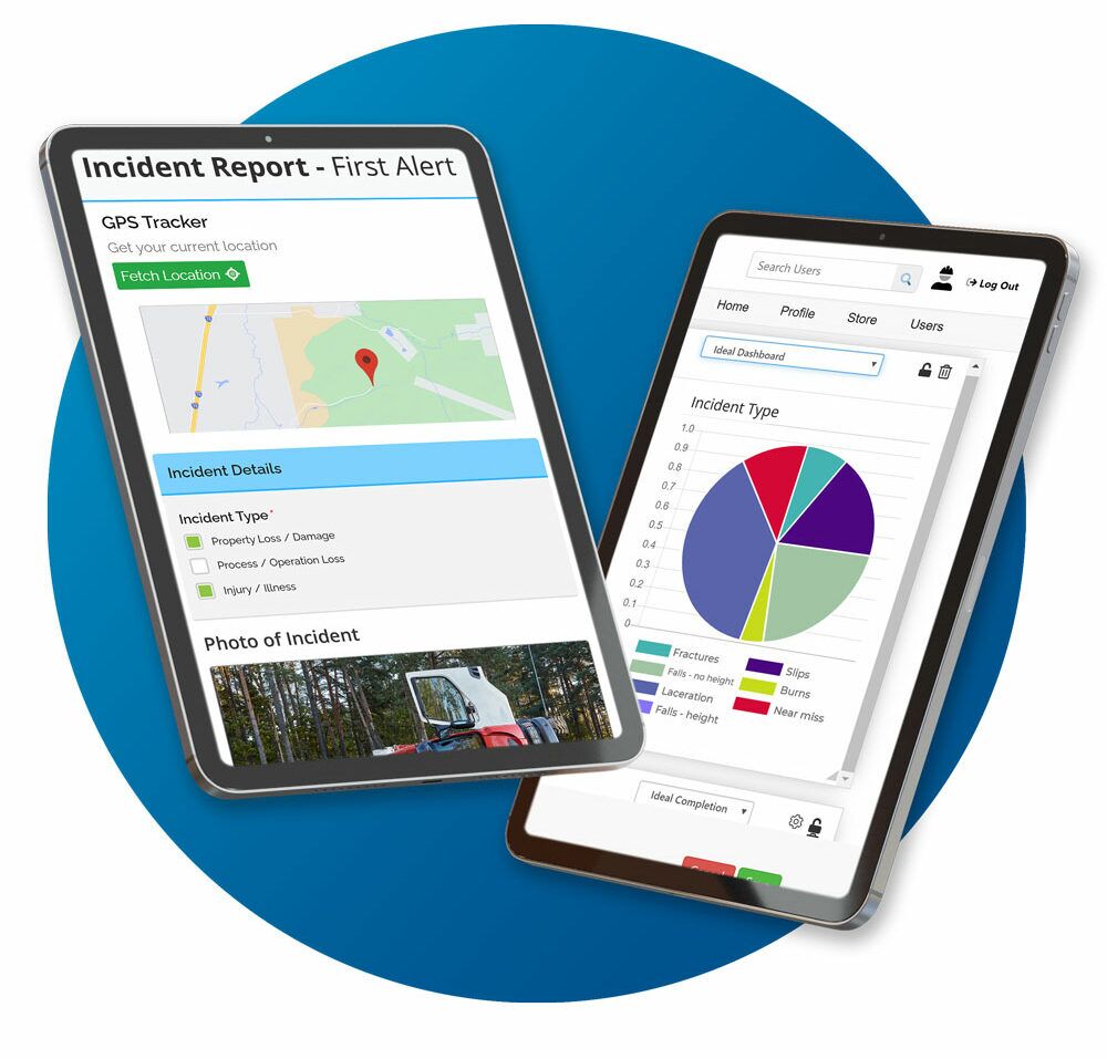 incident-report-on-tablet-reporting-dashboard Risk Management Software