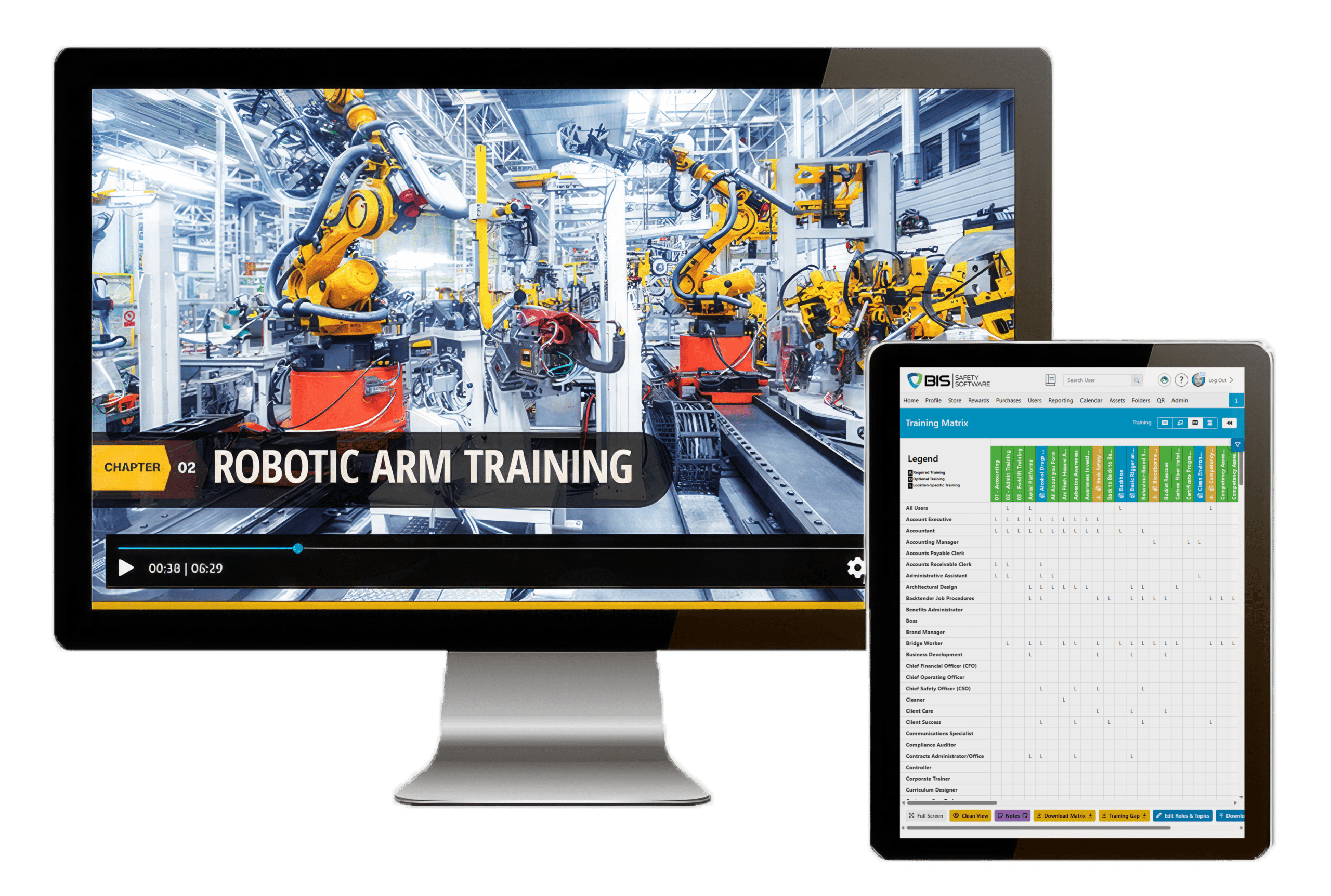 online-course-with-training-matrix Learning Management System (LMS)