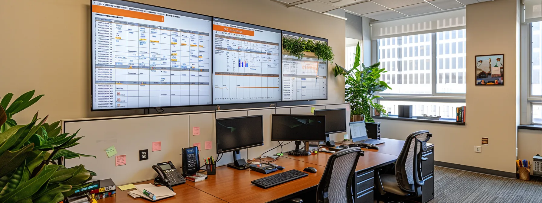 an organized and detailed risk assessment matrix displayed on a whiteboard in a well-lit office setting.