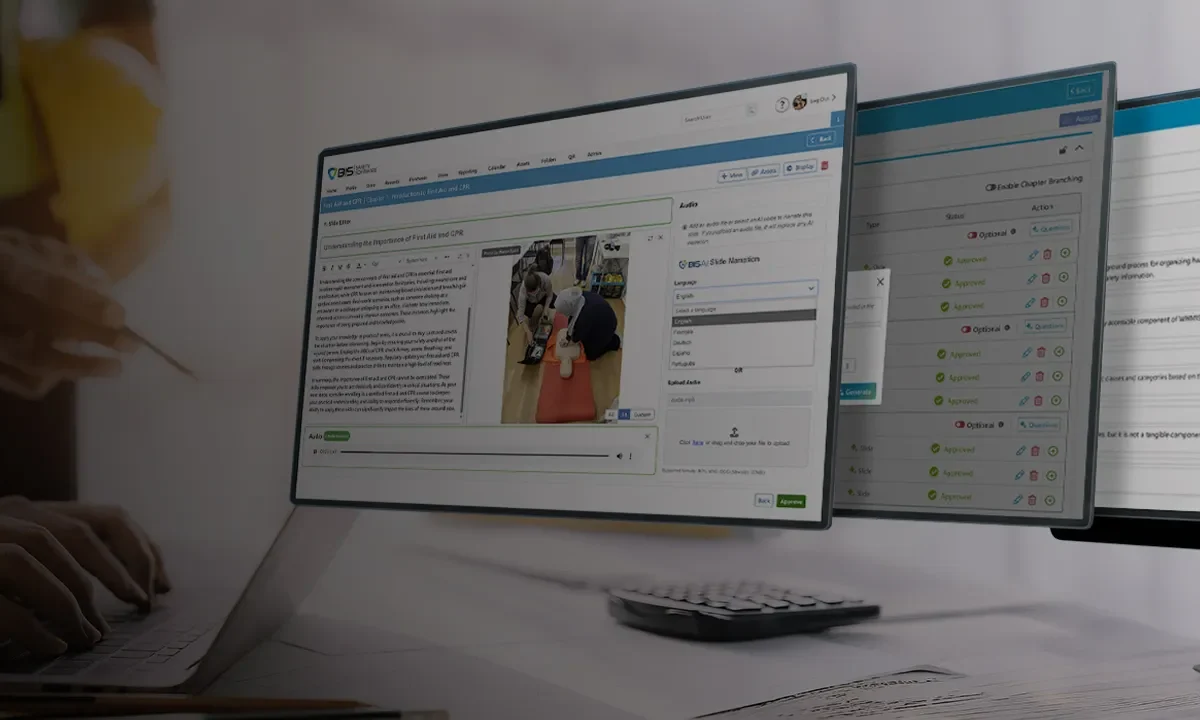 AI course builder dashboard for workplace safety training