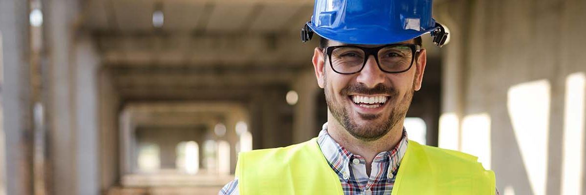 smiling construction worker
