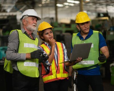 Technical team machine security system learning.factory manufact