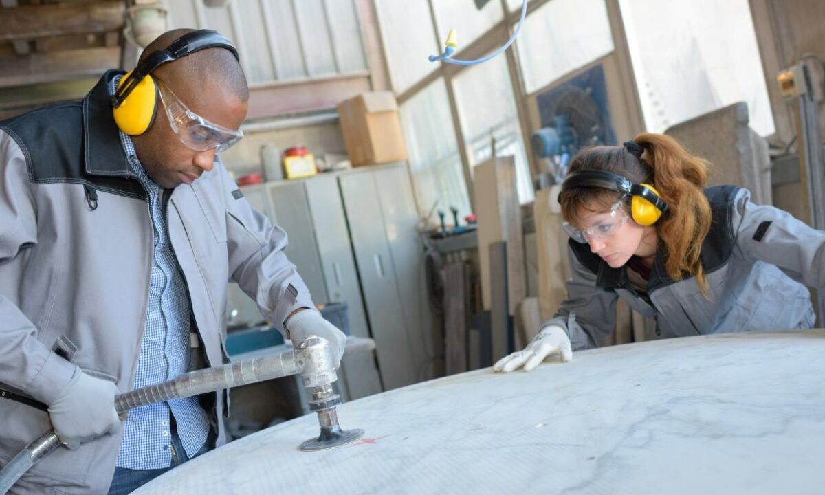 polishing table marble top