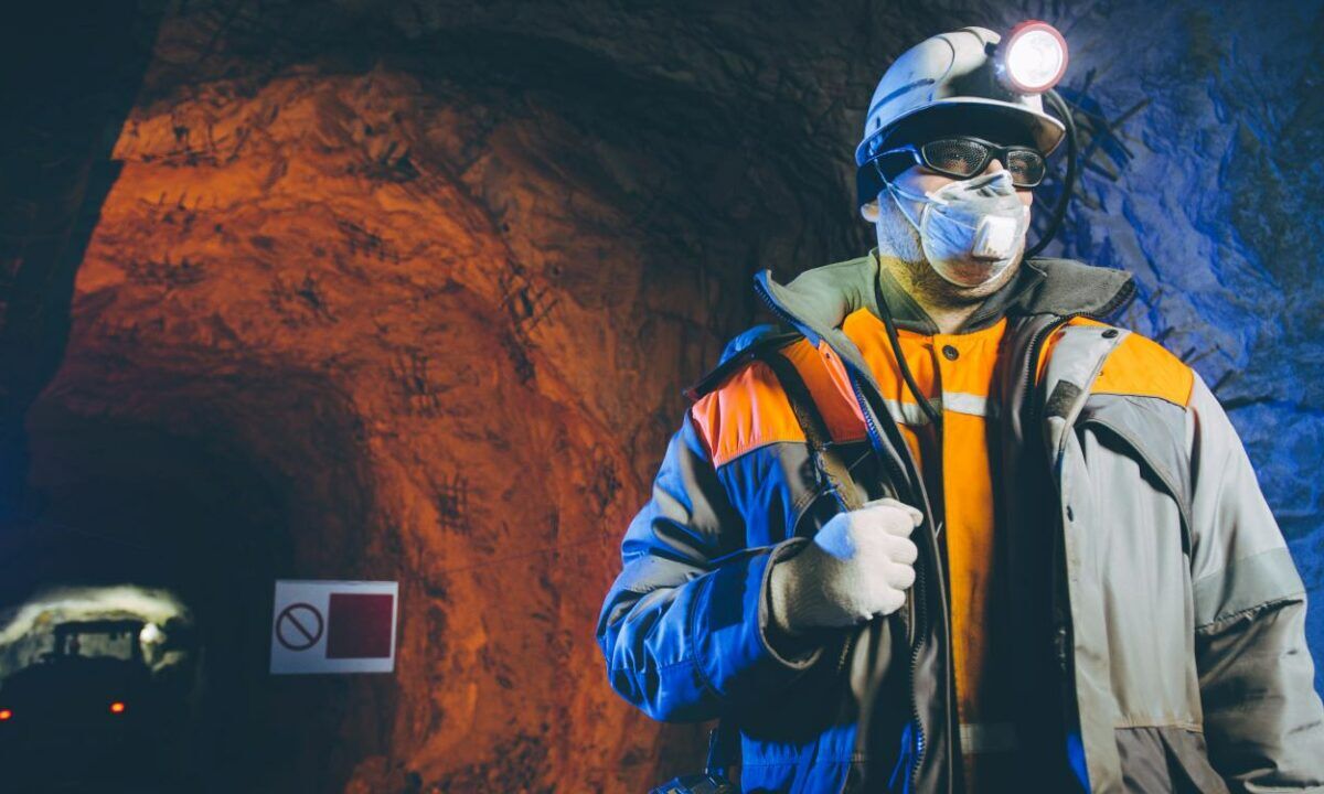 miner underground mining gold deep tunnel man