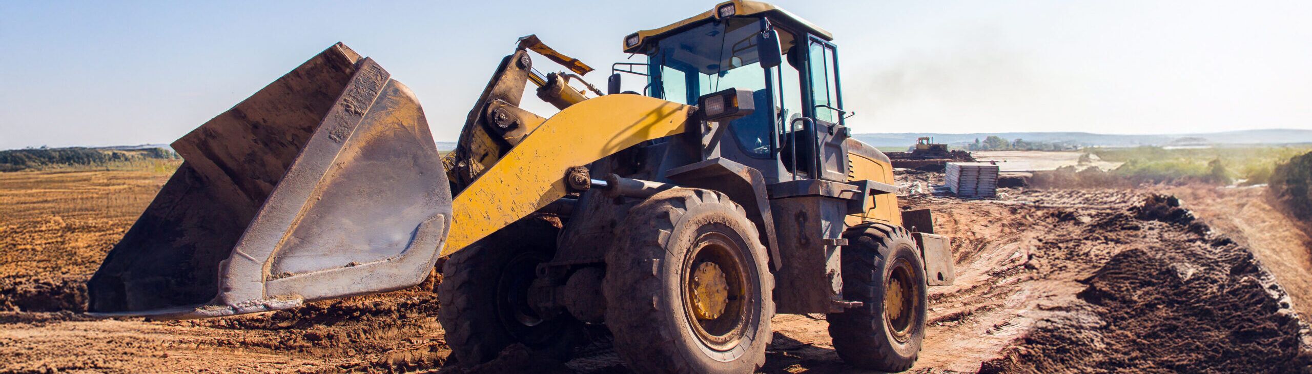 Front-end loader for road works. Special equipment