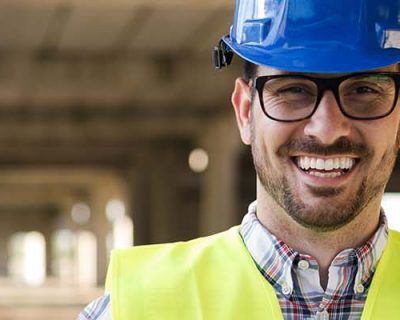 smiling construction worker