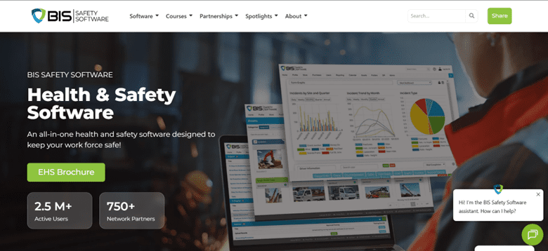 BIS Safety Software logo – EHS training, competency tracking, and compliance platform for US organizations