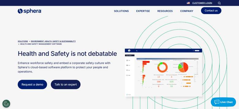 Sphera logo – EHS and operational risk management software for regulated US industries