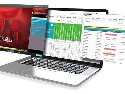 Training Matrix Pop Out - a computer shows a training matrix and training material