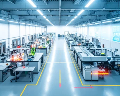 Safety officer briefing lab and factory staff showing how shared responsibility strengthens safety culture.