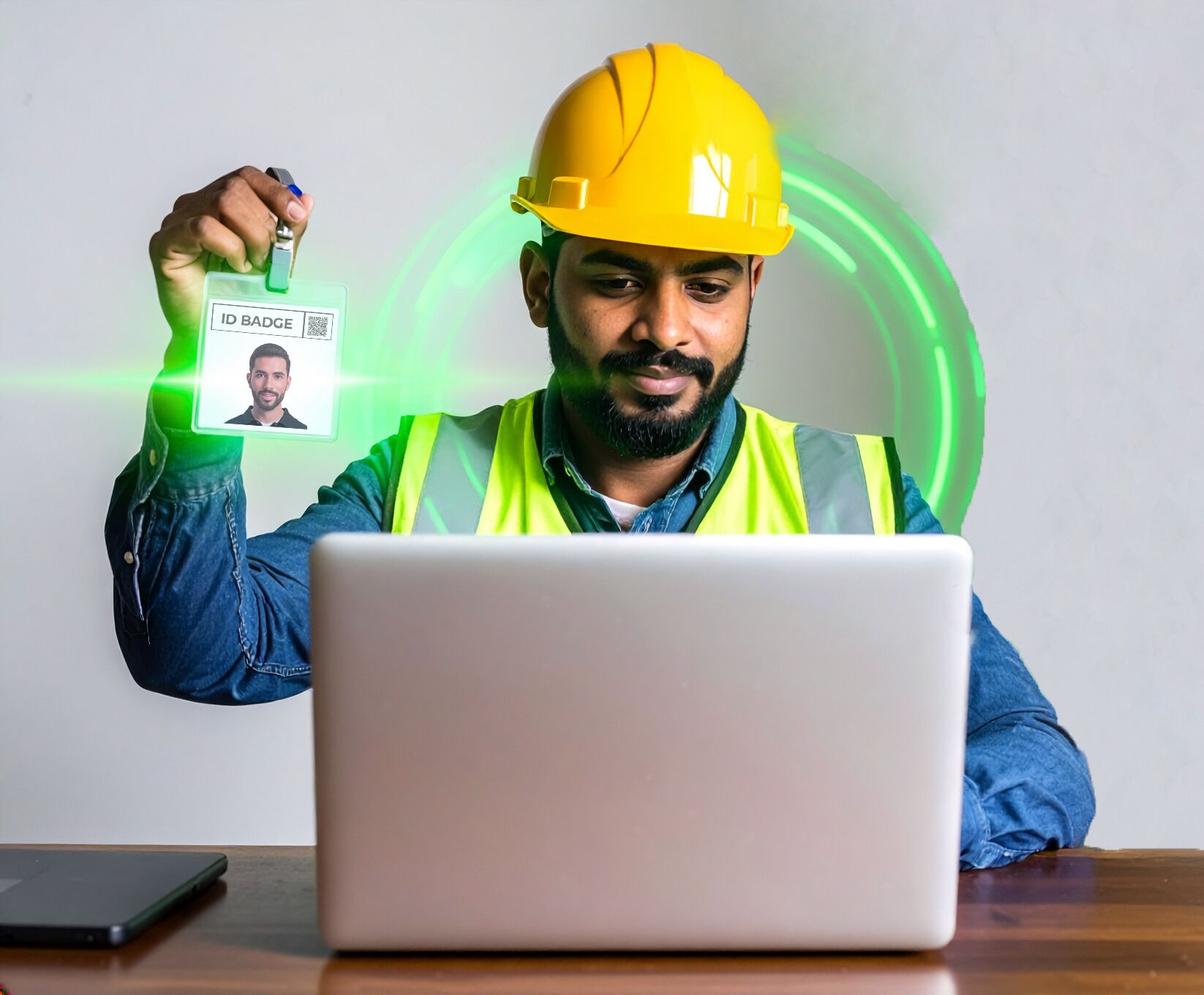 worker-scanning-id-for-virtual-proctoring Virtual Proctoring