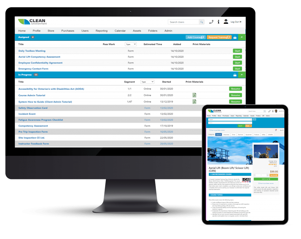 LMS on Desktop and Tablet Software Demo Videos